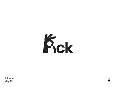 pick inktober logo minmimal design wordmark