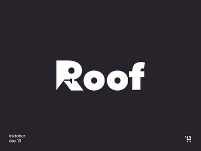 roof inktober logo minmimal design wordmark