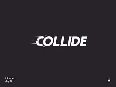 collide inktober logo minmimal design wordmark