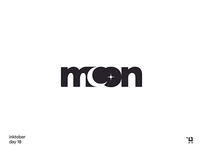 moon inktober logo minmimal design wordmark