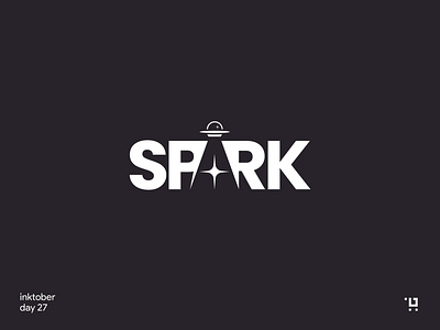 spark inktober logo minmimal design wordmark