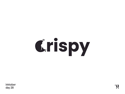 crispy inktober logo minmimal design wordmark