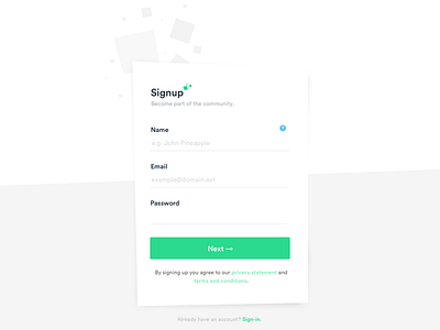 Daily UI: #001 - Signup