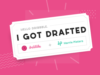Hello Dribbble! drafted dribbble first shot invited thanks ticket