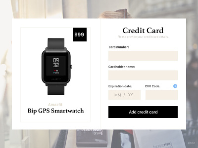 Daily UI: #002- Creditcard checkout credit card daily ui minimalist