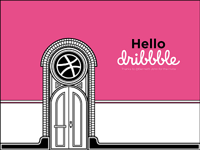 Hello Dribble architecture illustration liminalanimal shot vector