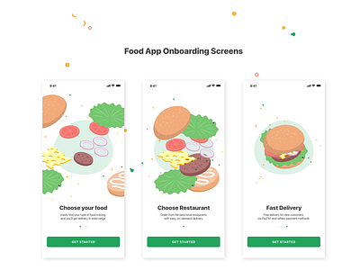 Onboarding Screen UI design food food app modern onboarding illustration onboarding ui ui uiux