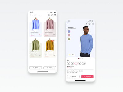 Fashion App UI Exploration