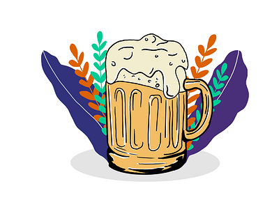 Beer illustration colour colours design graphic illustration latest modern