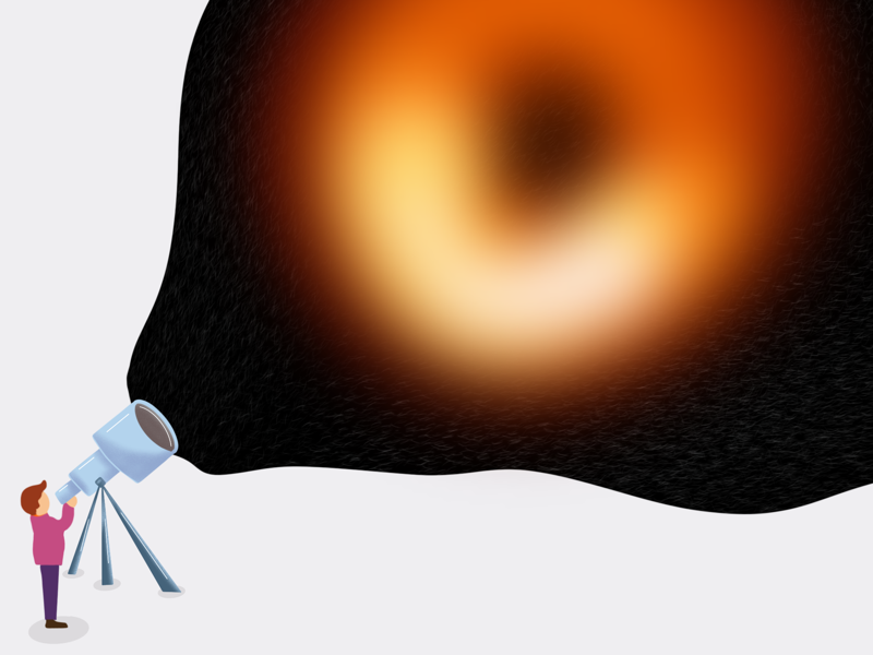 So this is how a black hole looks like blackhole procreate space