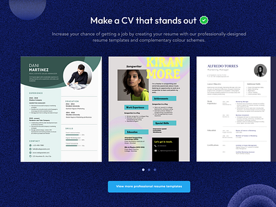 MakeCV Project branding design ui ux website