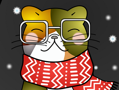 Christmas-Kitty illustration
