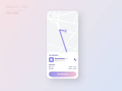 Map with location direction #dailyui #029