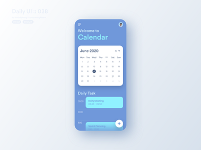 Calendar #dailyui #038