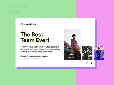 Testimonial #dailyui #039