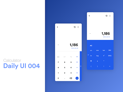 Calculator app for Daily UI #dailyui #004