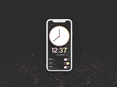 Clock design mobile ui ux