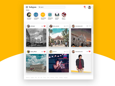 Instagram Web Concept