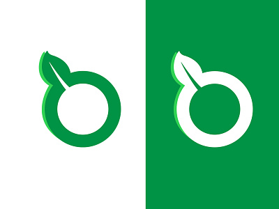 O Leaf design illustration logo vector