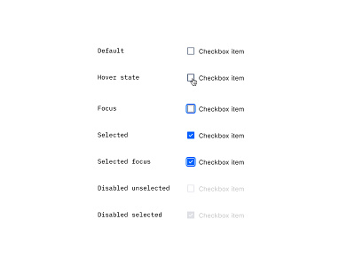 UI library: Checkboxes