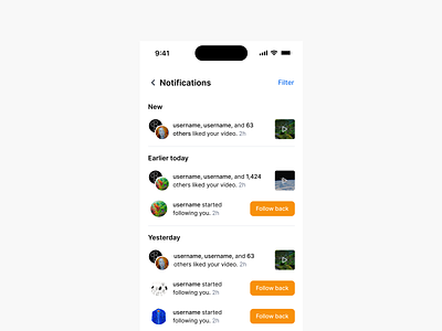Pushin P(ixels) - Day 3 - Daily UI Practice daily ui daily ui challenge ios notifications mobile notifications notification feed notification screen notifications ui ui daily ux