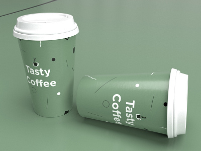 Tasty Coffee Packaging 3d branding design illustration logo vector