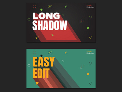 Long Shadow design illustration vector