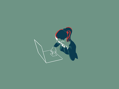 Browsing girl browsing computer design girl illustration inspiration laptop minimal mood sketch vibe