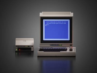 Voxel Commodore 64 1541 c64 commodore computer magica voxel magicavoxel retro