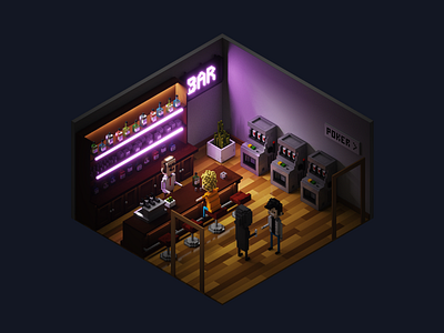 Bar bar design game illustration magica voxel magicavoxel quiz