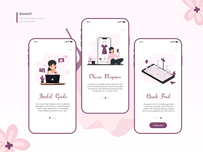 Bouquet App 01 app art branding design illustration ui ux