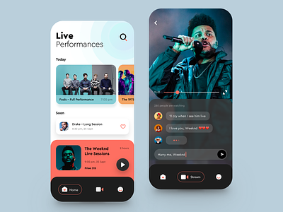 Live Perfomances App bands broadcast concert live music music player stream video videoplayer