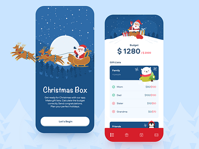 Christmas Box App balance budget cristmas finance fintech gift holidays mobile mobile app money wallet