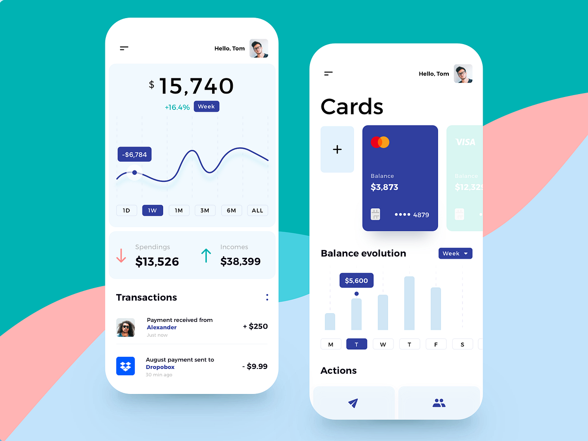 Finance Mobile App by Ann Ne on Dribbble