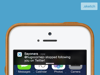 iOS 7 Notification app ios 7 iphone notification sayonara sketchapp