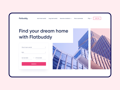 Flatbuddy. Property rental website concept.