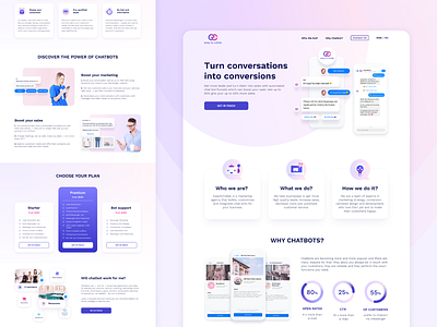 EasyToCollab. Chatbot landing page bot chat app chatbot design digital digital agency facebook landing landingpage marketing messenger webdesign website