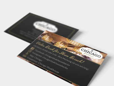 Business Card Chicago Steakhouse business card indesign print