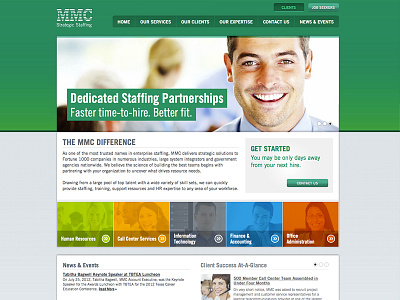 MMC Staffing Web Redesign green ui web