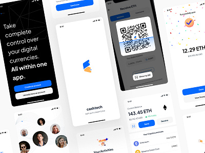 Cash Tech Mobile App Design 📱 bitcoin bitcoin wallet bitcoins crypto crypto currency crypto exchange crypto wallet cryptocurrency ether ethereum mobile app mobile application mobile design wallet wallet app wallet ui