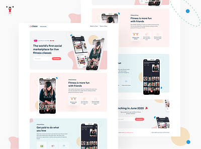 Classi Landing Page branding clean design gym indonesia landing landing page minimalist online class ui website website design whitespace