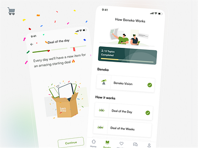 Beneko - How it works 💡 design ecommerce electronic illustration indonesia indonesian learning minimalist mobile app mobile app design progress ui ux
