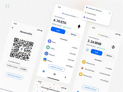 Cash Tech - Multi Blockchain Wallet App📱 bitcoin bitcoin wallet blockchain crypto cryptocurrencies design dribbble eth ethereum indonesia indonesian mobile app mobile app design ui ux wallet wallet ui