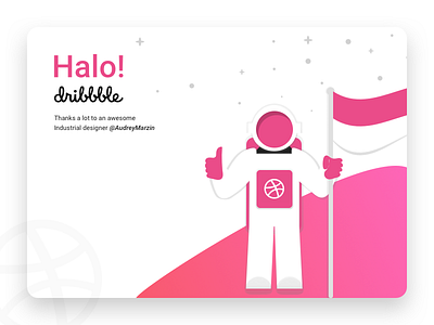 Finally, I landed in the mars. Halo Dribbble astronaut debut first shot hello dribbble illustration indonesia latest mars month