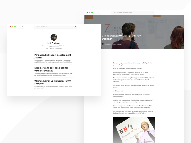 My new personal website is up ui design indonesia startup founder website medium design typography personal
