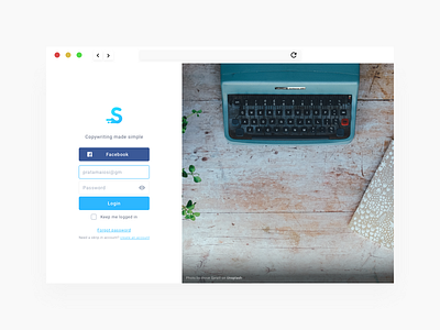 Skrip.in login form redesign landing page login register signup ui ux web web design