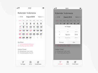 Redesign for Kalender Indonesia Android App android app calendar indonesia indonesian kalender mobile app redesign ui ux