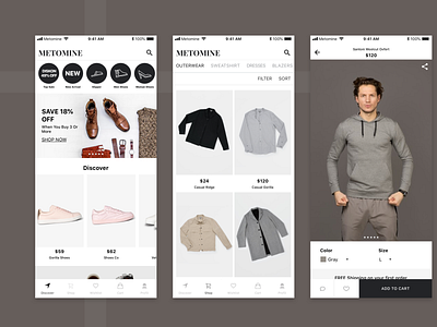 Metomine App Redesigned Concept design ecommerce fashion fashion app mobile app mobile app design ui uidesign ux