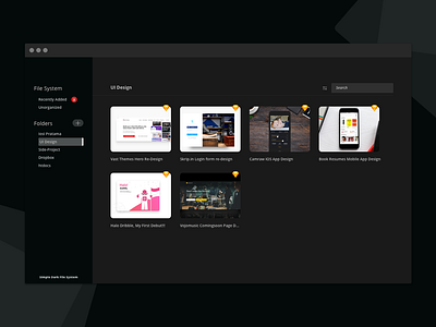 Simple Dark File Manager Exploration black dark dark app desktop app desktop application file explorer file management file manager file sharing file system finder