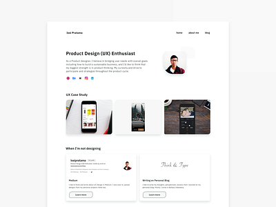 Redesign My Personal Website cv indonesia minimal personal personal brand portfolio portfolio design portfolio page ux designer uxdesigner white whitespace